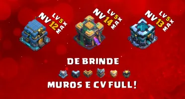 Contas COC | 5 Construtores + Troca de Nick grátis! 🔄