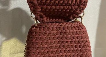 Bolsa Bag Angel Terracota com Alça e Corrente