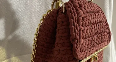 Bolsa Bag Angel Terracota com Alça e Corrente