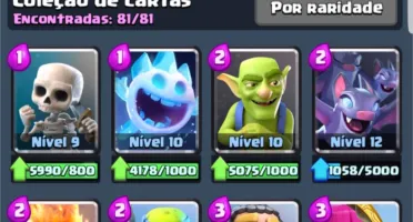 Conta Clash Royale lvl 12 todas as cartas