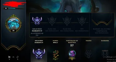 Conta LOL Diamante 4 70%winrate