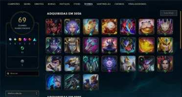 Mestre com 150 Champs e 20 Skins ( 600 PDL )