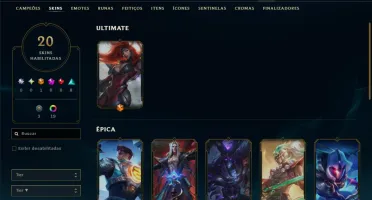 Mestre com 150 Champs e 20 Skins ( 600 PDL )