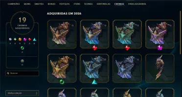 Mestre com 150 Champs e 20 Skins ( 600 PDL )