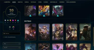 Mestre com 150 Champs e 20 Skins ( 600 PDL )
