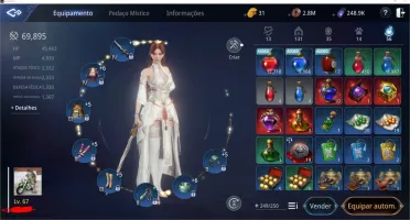MIR4 CONTA TAOISTA, LEVEL 67, 70K POWER E PET HEROICO.