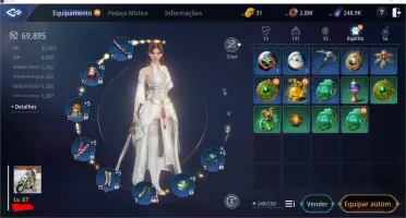 MIR4 CONTA TAOISTA, LEVEL 67, 70K POWER E PET HEROICO.