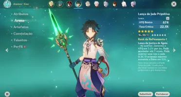 Genshin Impact AR59 com 31T5 Xiao+Bis HuTao C1+Bis