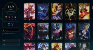 CONTA DIAMANTE 1 SEM FAZER A MD10, MMR DE MESTRE, 149 SKINS
