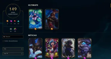 CONTA DIAMANTE 1 SEM FAZER A MD10, MMR DE MESTRE, 149 SKINS