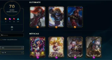 Conta LoL 3 Skins Prestigio + 3 Ultimate + 15k de rp