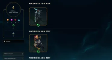 CONTA GOLD LOL 77 SKINS 151 CHAMPIONS