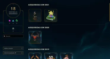 CONTA GOLD LOL 77 SKINS 151 CHAMPIONS
