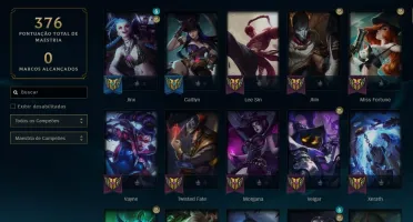 CONTA GOLD LOL 77 SKINS 151 CHAMPIONS