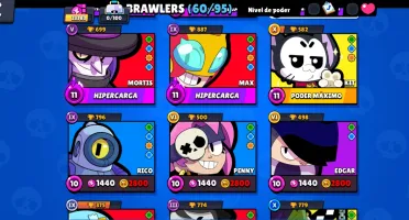 Brawl Stars 11 Hiper ATIVAS vários lendários e 100 Skins