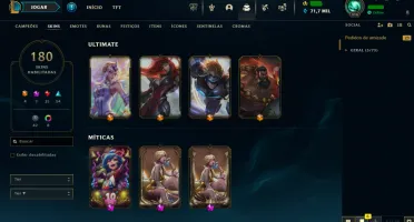 Conta LOL LVL 316 | 162 Campeões| 180 Skins |UNRANKED| 2012