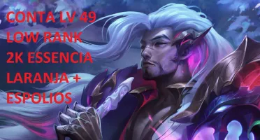 CONTA LOW LEVEL, 2 SKIN YASUO 3 MITICAS 1 HEXTEC 1 LENDÁRIA