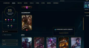 Conta diamante com ícone de mestre e skin ultimate