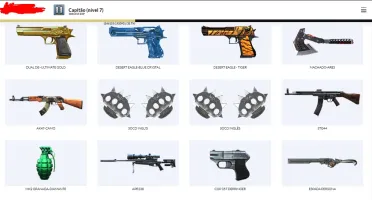 Conta CROSSFIRE capitão com ARMAS DE MN RARAS