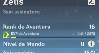 Conta AR16 com Diluc