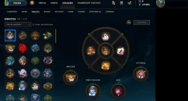 CONTA OURO 1, TODOS OS CHAMPS, 51 SKINS