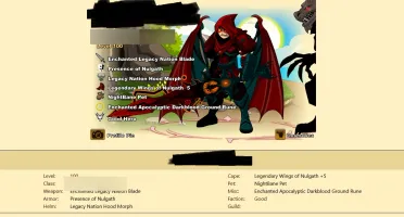 Conta AQW LvL 100 12 anos