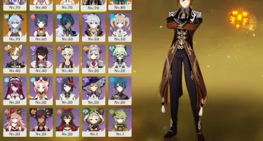 Venti, Zhongli, Ganyu, Yae Miko, Keqing + 2 armas 5* Ar47