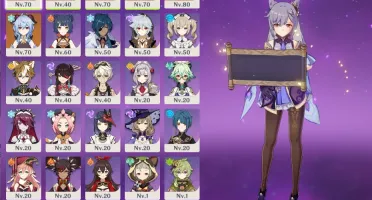 Venti, Zhongli, Ganyu, Yae Miko, Keqing + 2 armas 5* Ar47