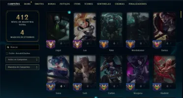 Unranked com 150 Champs e 161 Skins
