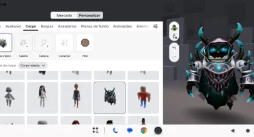 Conta com Korblox e várias skin feminina e masculino