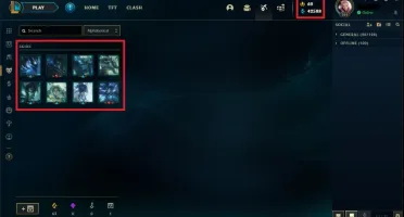 CONTA LOL, LVL 202, 170 SKINS, RANK PLATINA!