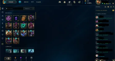 Conta lol todos os personagens+130 skins + 10 gemas + dima4