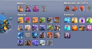 CLASH OF CLANS CV 12 TOP (BEM UPADO) + 861 GEMAS