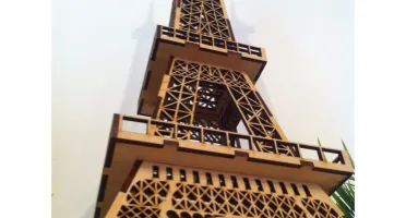 Torre Eiffel 3D 50cm MDF cru Decoração Enfeite Quebra cabeça