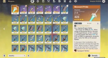 Conta AR 32 + 6000 primogens + Jean + Espadão Celestial 5*