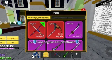 conta de blox fruits lvl.2550(max)+goodhuman+cdk+foice e etc