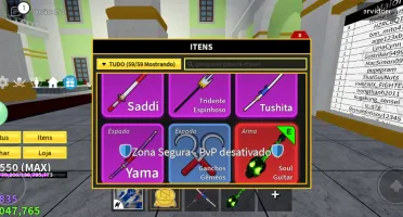 conta de blox fruits lvl.2550(max)+goodhuman+cdk+foice e etc