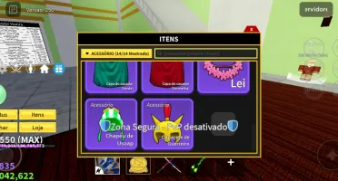 conta de blox fruits lvl.2550(max)+goodhuman+cdk+foice e etc