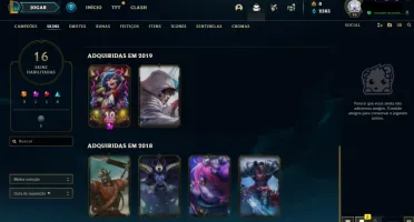 CONTA LOL NIVEL 96, 16 SKIN E 52 CHAMP