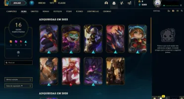 CONTA LOL NIVEL 96, 16 SKIN E 52 CHAMP