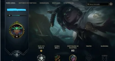Conta nível 39 e skin Eclipse Solar Leona.