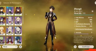 Conta Genshin com hutao c1 e homa+ mona+zhongli+ furina