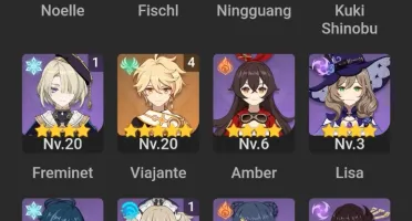 Conta Genshin com hutao c1 e homa+ mona+zhongli+ furina