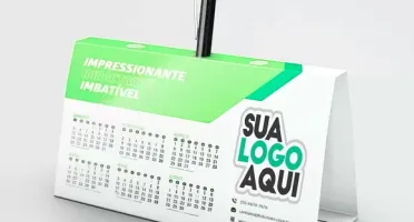 500 Calendários de Mesa 2027 com Porta-Caneta