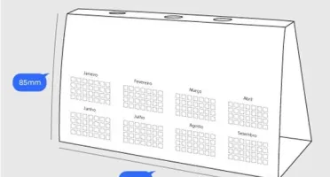 500 Calendários de Mesa 2027 com Porta-Caneta