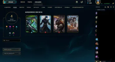 Conta LoL Platina 3