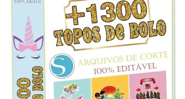 1321 Topos de Bolo Arquivo Digital Silhouette Studio