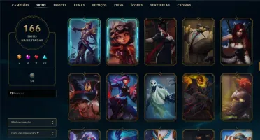 CONTA DE LOL 166SKIN LIMPA COM TODOS OS DADOS