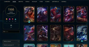 CONTA DE LOL 166SKIN LIMPA COM TODOS OS DADOS