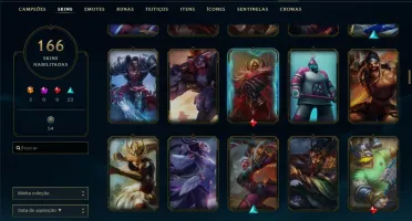 CONTA DE LOL 166SKIN LIMPA COM TODOS OS DADOS